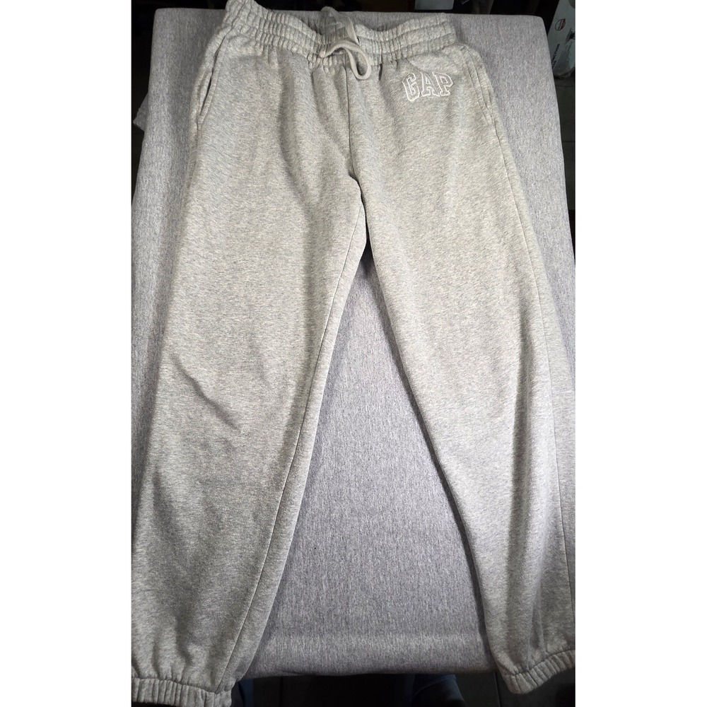 Gap Heritage Logo Joggers Light Heather Grey Fleece Sweatpants XS S/870261-07